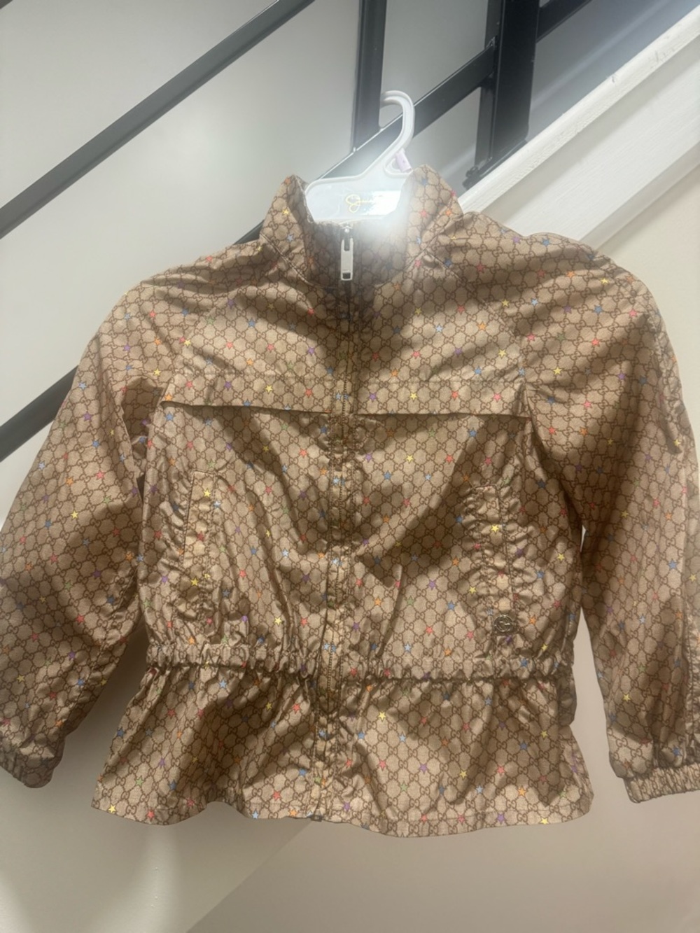 Gucci Kids GG Monogram Star Print Windbreaker Jacket